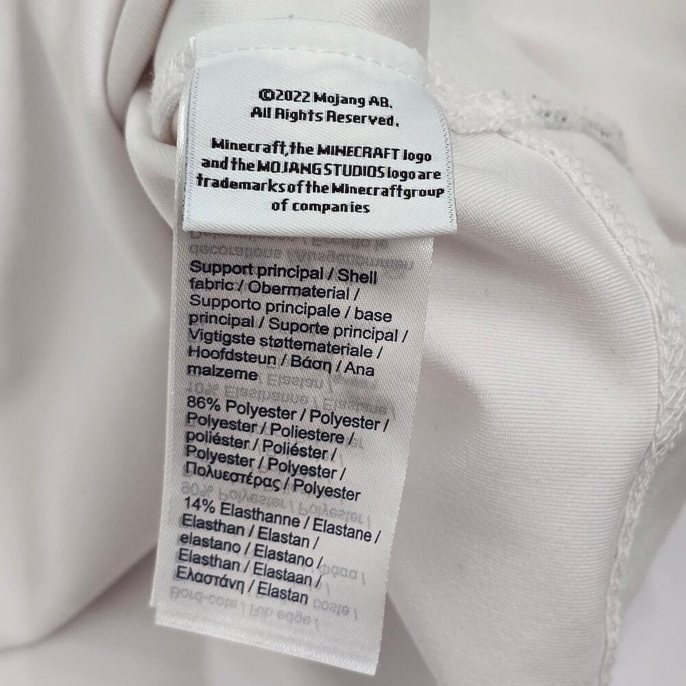 Lacoste x Minecraft White Cropped T-Shirt Size S 38 Gamer Streetwear Collab - Picture 9 of 10
